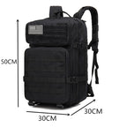 Mochila Tática Militar Preta 50L