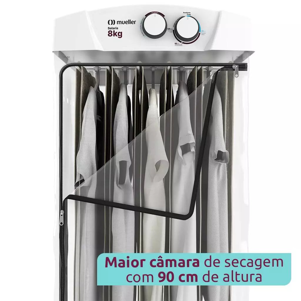 Secadora de Roupa 8 kg com timer ar quente e frio + Omo Lava Roupas de Brinde